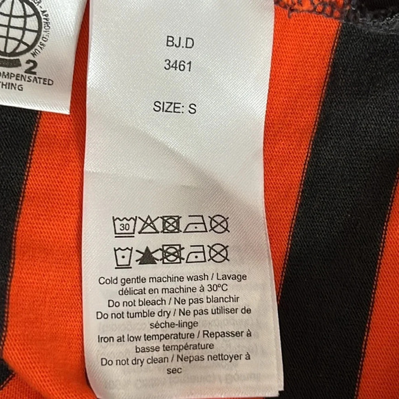 Ganni Striped Organic Cotton Jersey Long-sleeve T-shirt In Black Red - Small - Picture 8 of 12